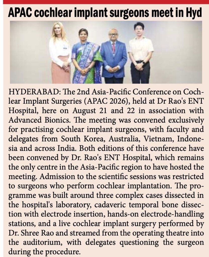 Hyderabad English News Paper Coverage of APC 2026